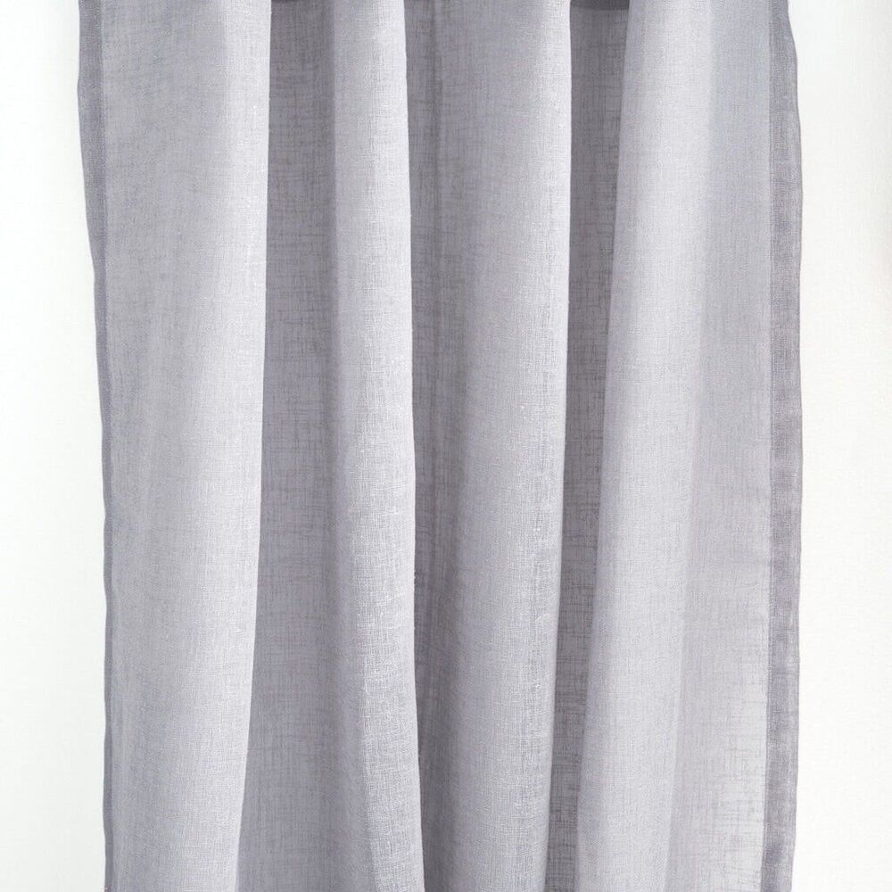 CALVIN KLEIN Linen Blend Elephant Gray Designer 2 Panel Curtain Set 48" x 93"